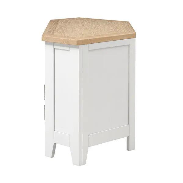 CHESTER PURE WHITE Corner TV Stand up to 55" Quality Furniture Clearance Ltd