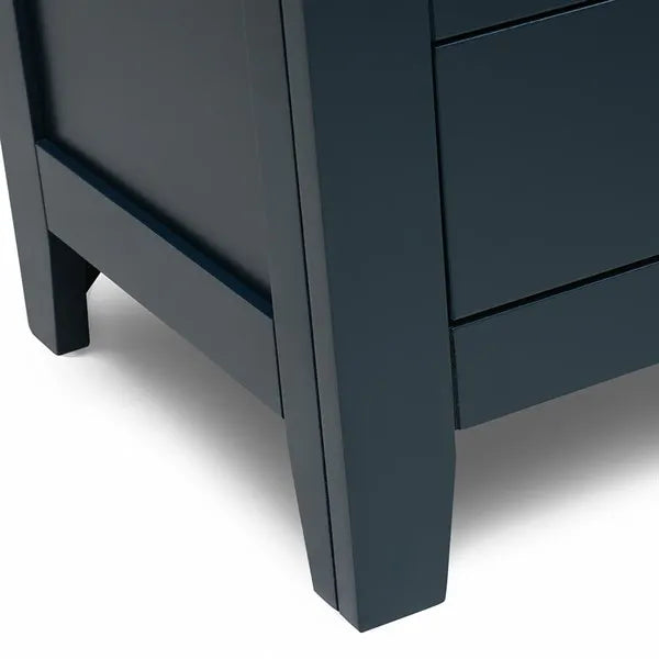 Set Of 2 CHESTER MIDNIGHT BLUE Jumbo Bedside Tables Quality Furniture Clearance Ltd