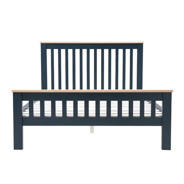 CHESTER MIDNIGHT BLUE 4ft 6" Double Bed Quality Furniture Clearance Ltd