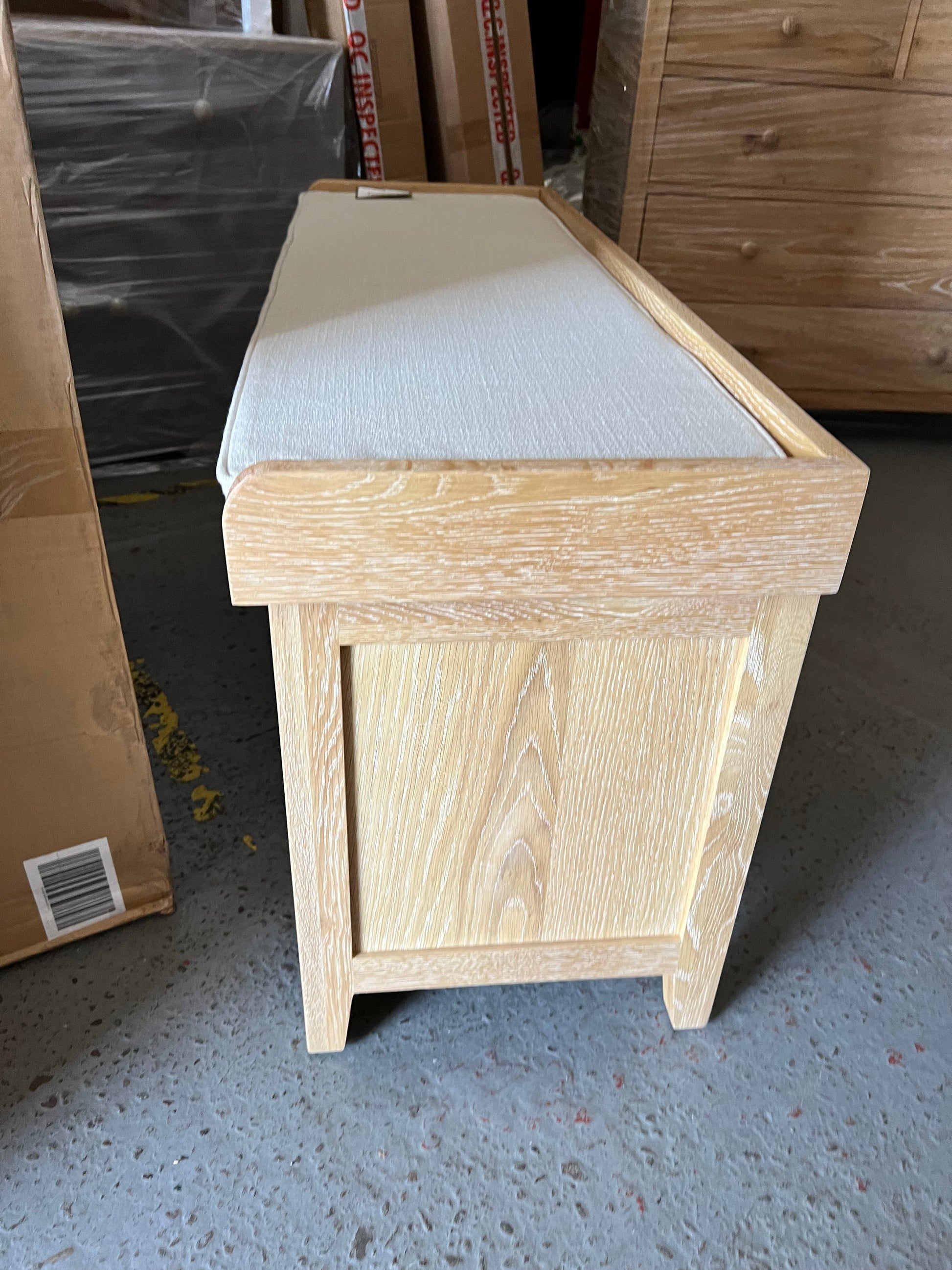 INGLESHAM WHITEWASH OAK
Hidden Shoe Cupboard Quality Furniture Clearance Ltd