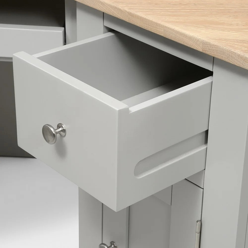 Chester Dove Grey Corner Desk furniture delivered