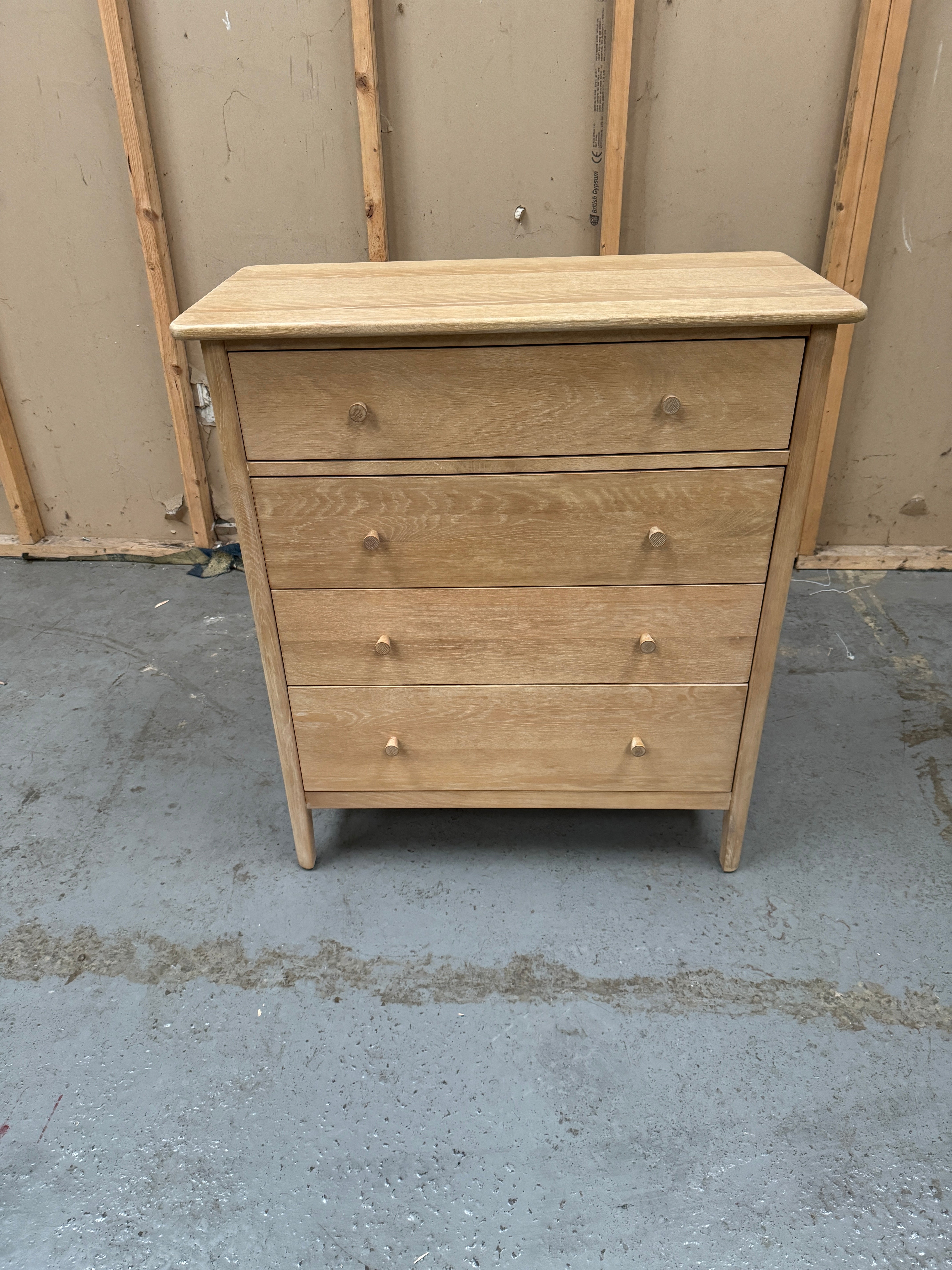 BERKELEY NORDIC OAK 4 Drawer Chest Quality Furniture Clearance Ltd