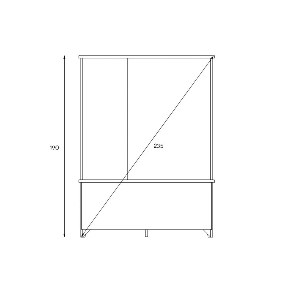 Chester Dove Grey Triple Larder Quality Furniture Clearance Ltd