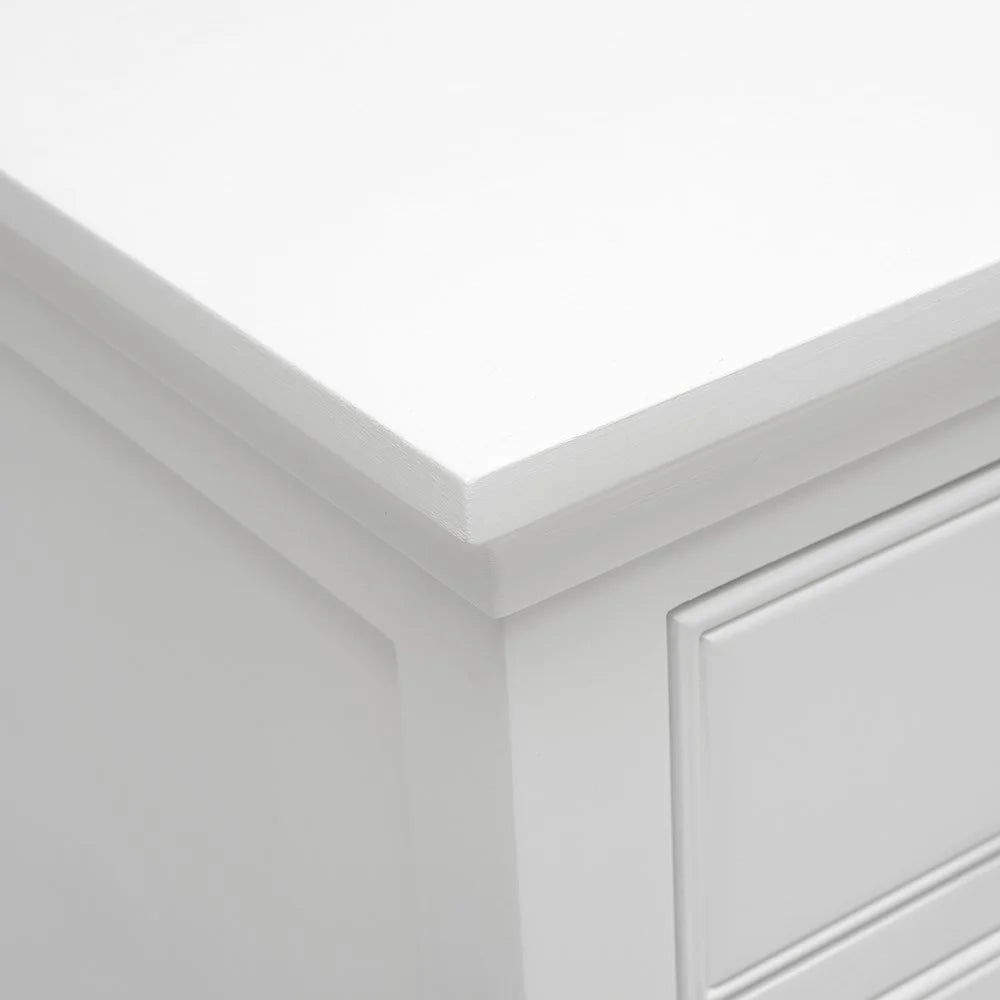 Set of 2 FAIRFORD WARM WHITE 3 Drawer Bedside Table Quality Furniture Clearance Ltd