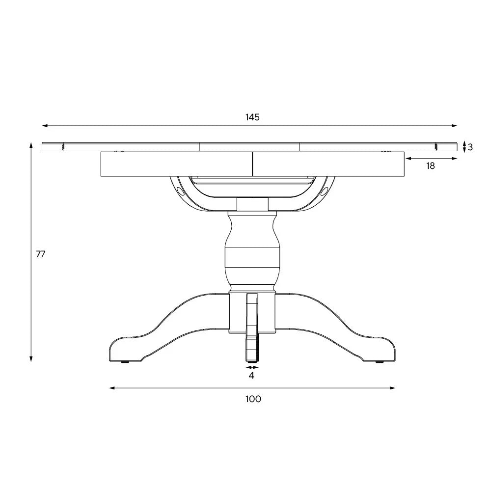 CHESTER CLASSIC CREAM
4-6 Seater Round Extending Dining Table Quality Furniture Clearance Ltd