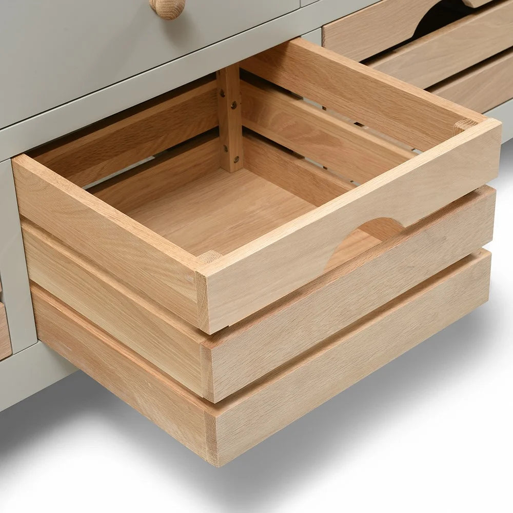 Chester Dove Grey Triple Larder Quality Furniture Clearance Ltd
