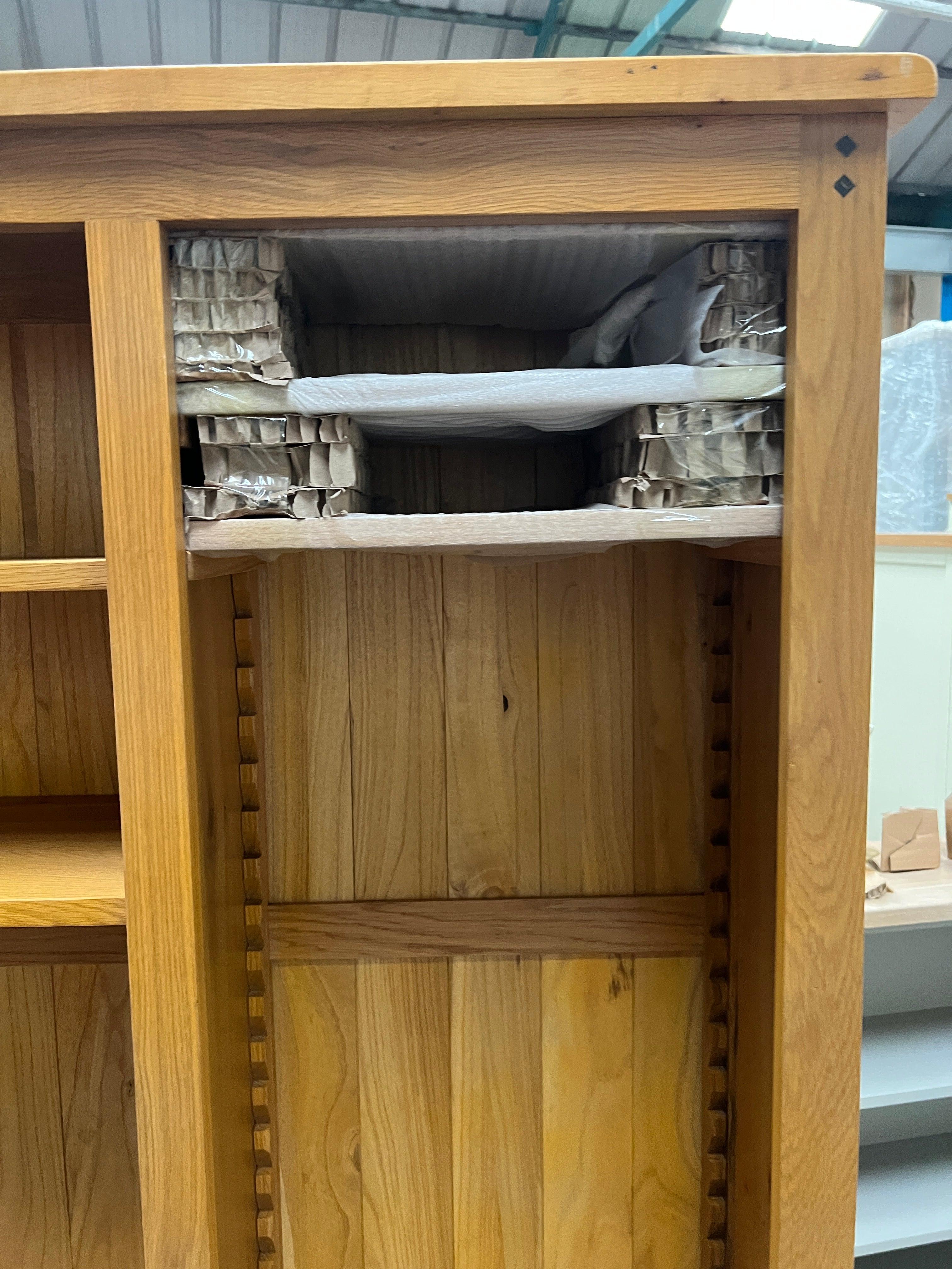 Oakland Rustic Oak TV and Media Storage Unit Quality Furniture Clearance Ltd