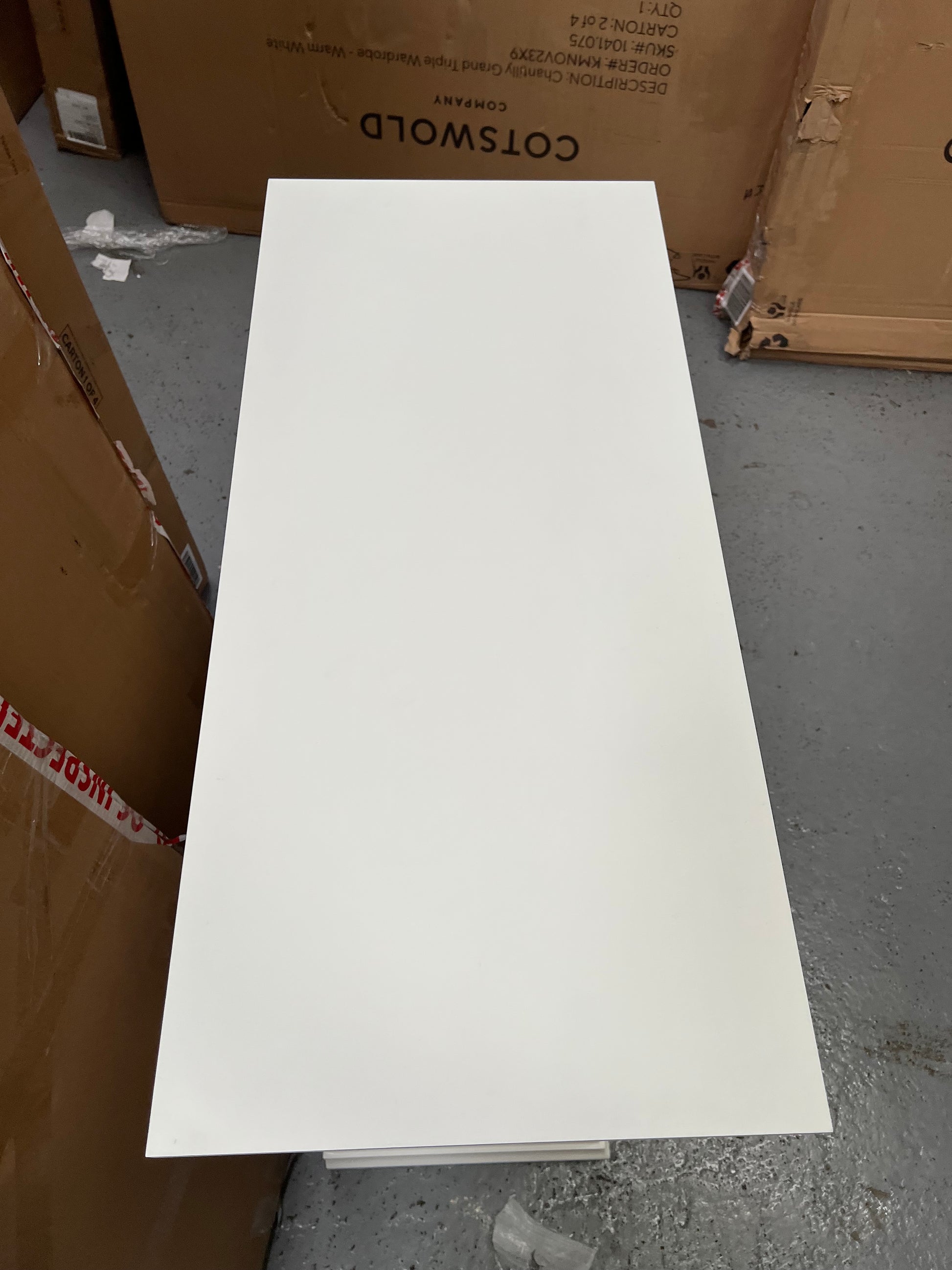 Chantilly warm White 2 Over 3 Drawer Chest. furniture delivered