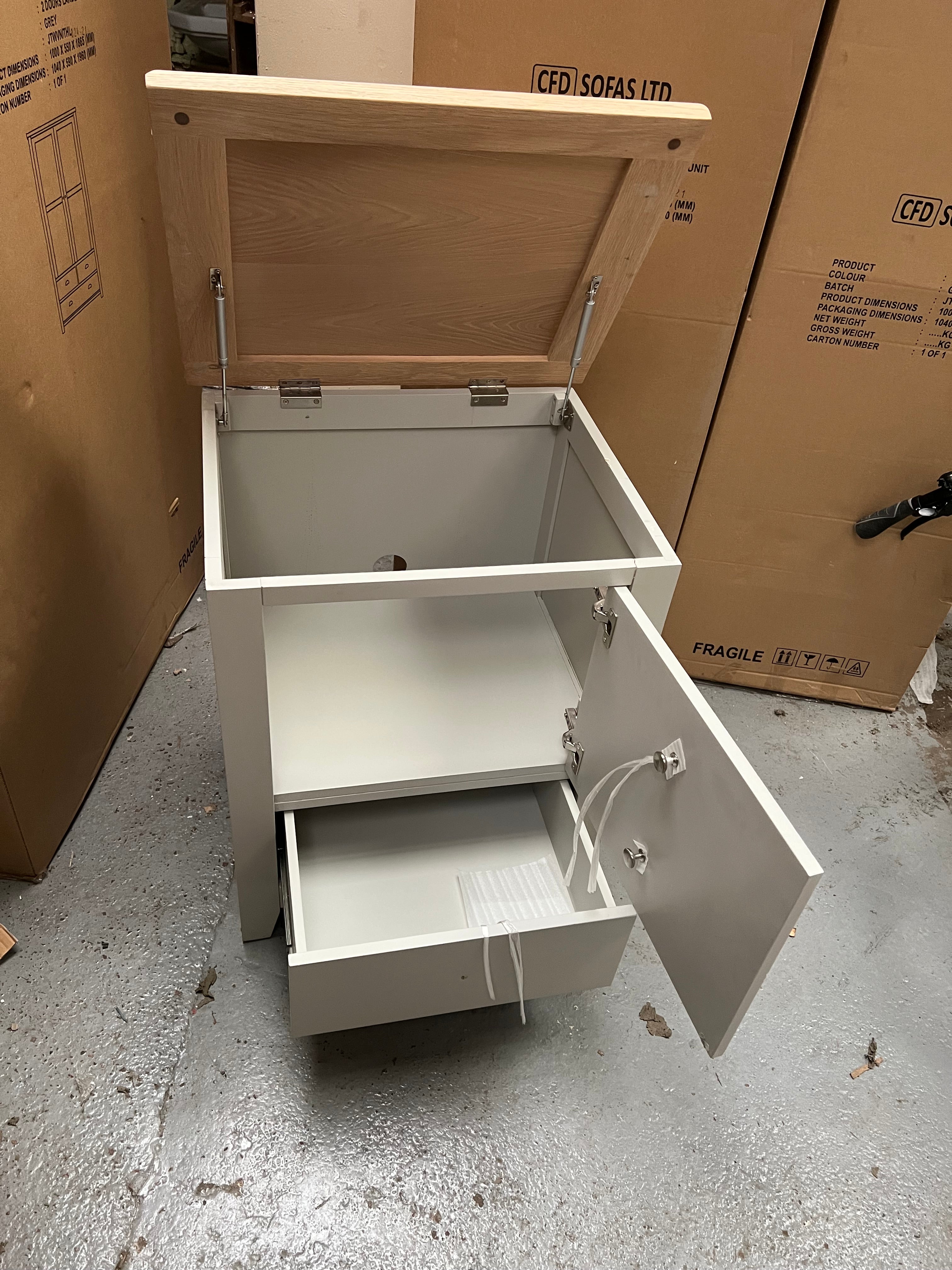 Chester Dove Grey Printer and Paper Storage Quality Furniture Clearance Ltd