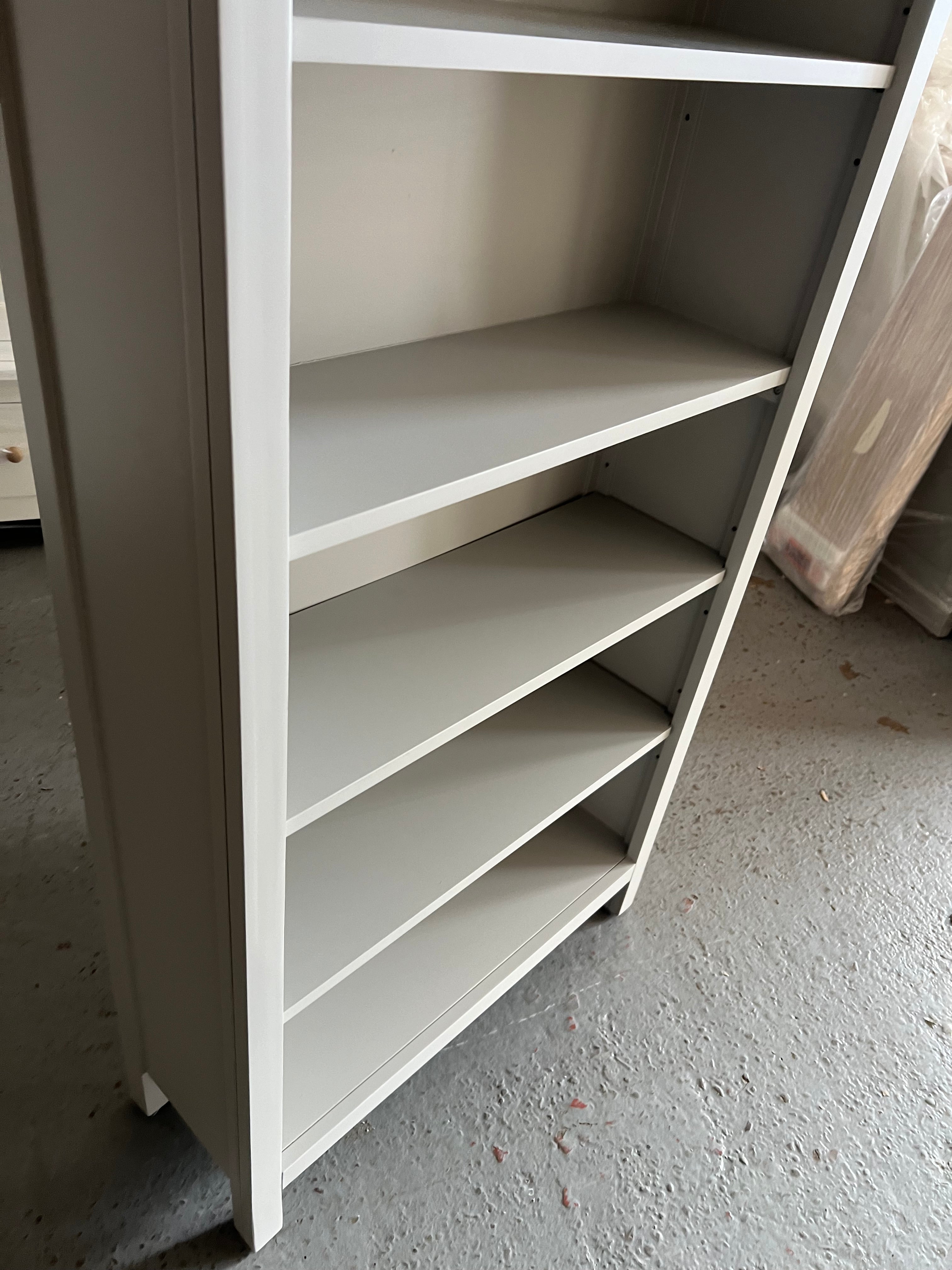 SIMPLY COTSWOLD PEBBLE GREY Large Bookcase Quality Furniture Clearance Ltd