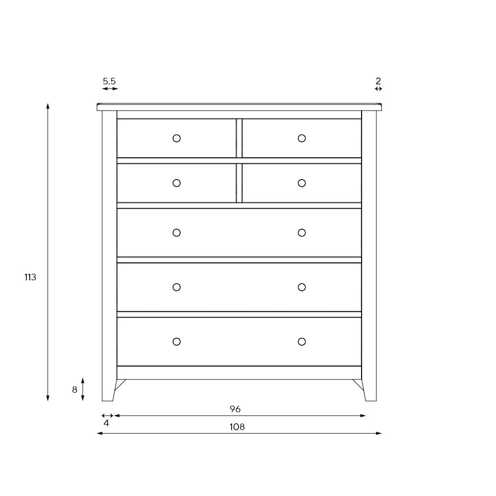 CHESTER DOVE GREY
7 Drawer Chest Quality Furniture Clearance Ltd