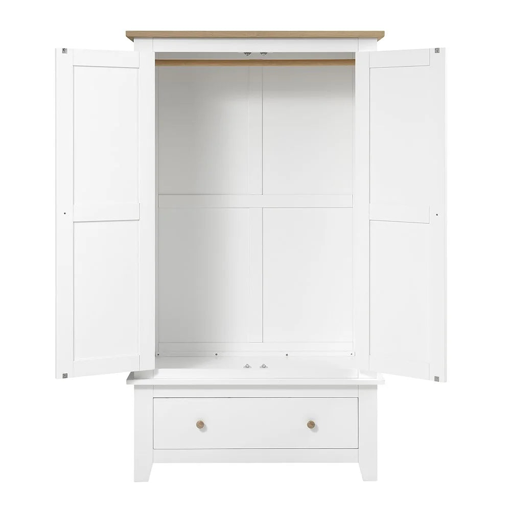 Chester Pure White Double Wardrobe furniture delivered