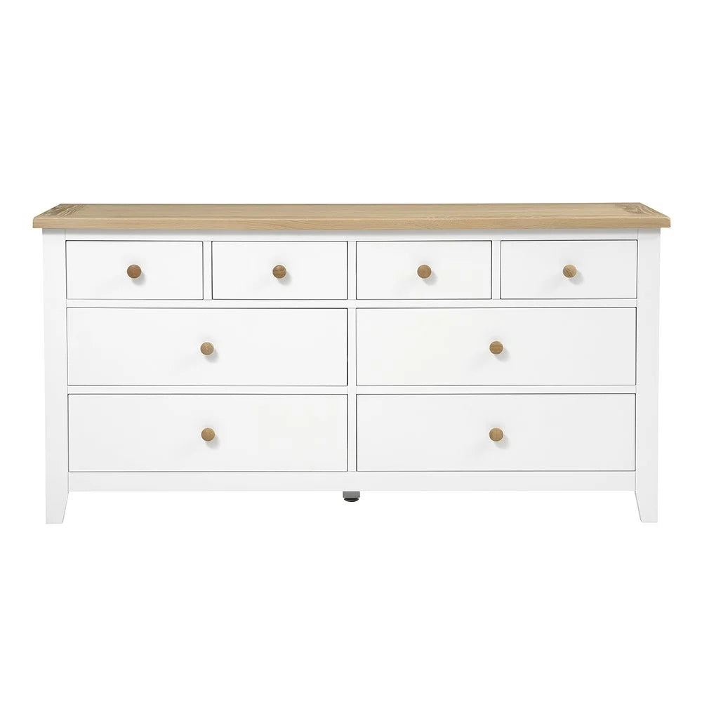 CHESTER PURE WHITE
8 Drawer Chest Quality Furniture Clearance Ltd