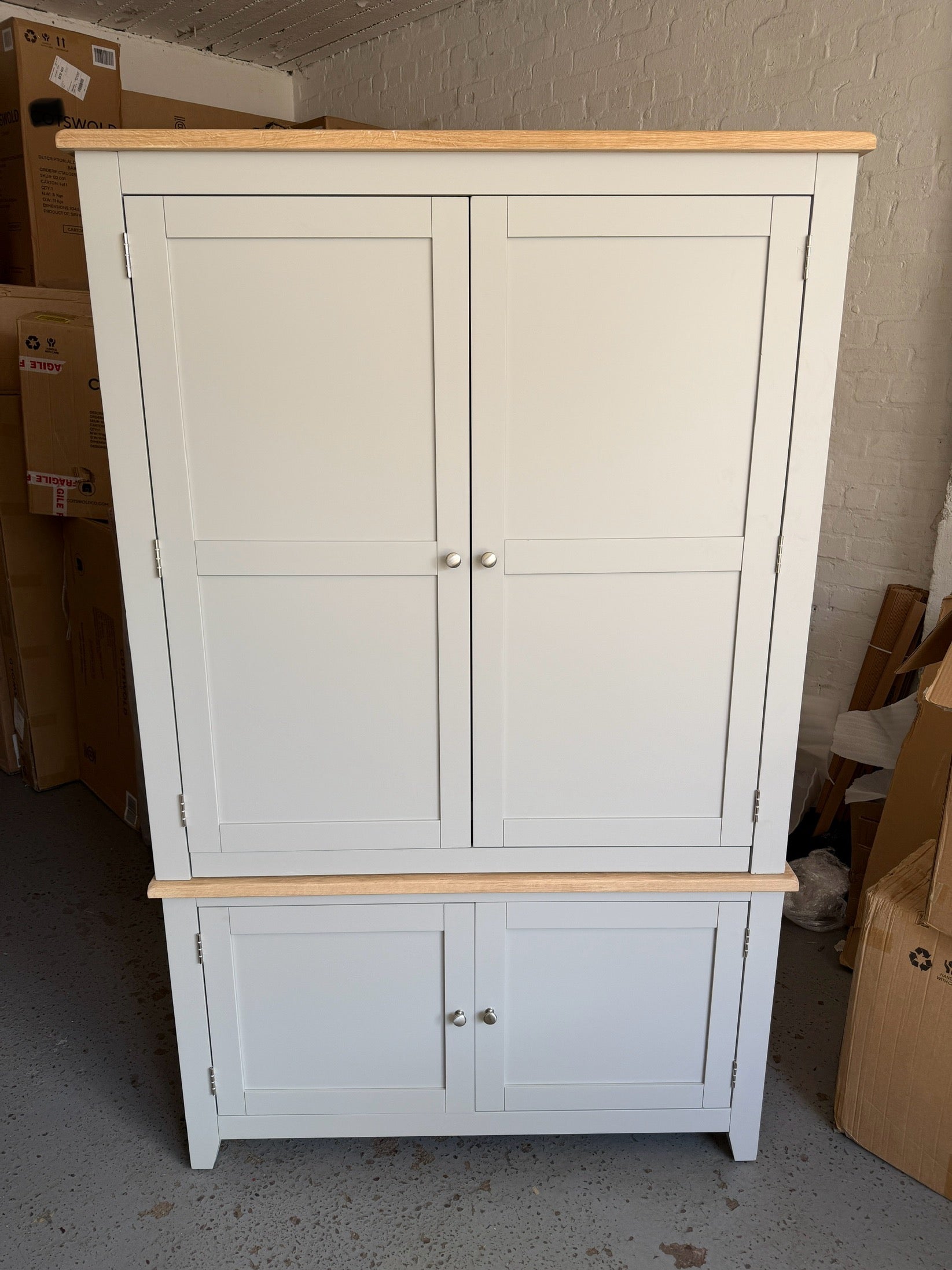 CHESTER DOVE GREY Hideaway Home Office Quality Furniture Clearance Ltd