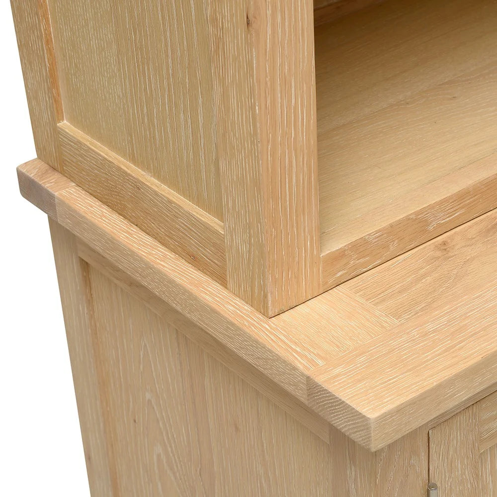 Inglesham Whitewash Oak TV and Media Storage Unit Quality Furniture Clearance Ltd