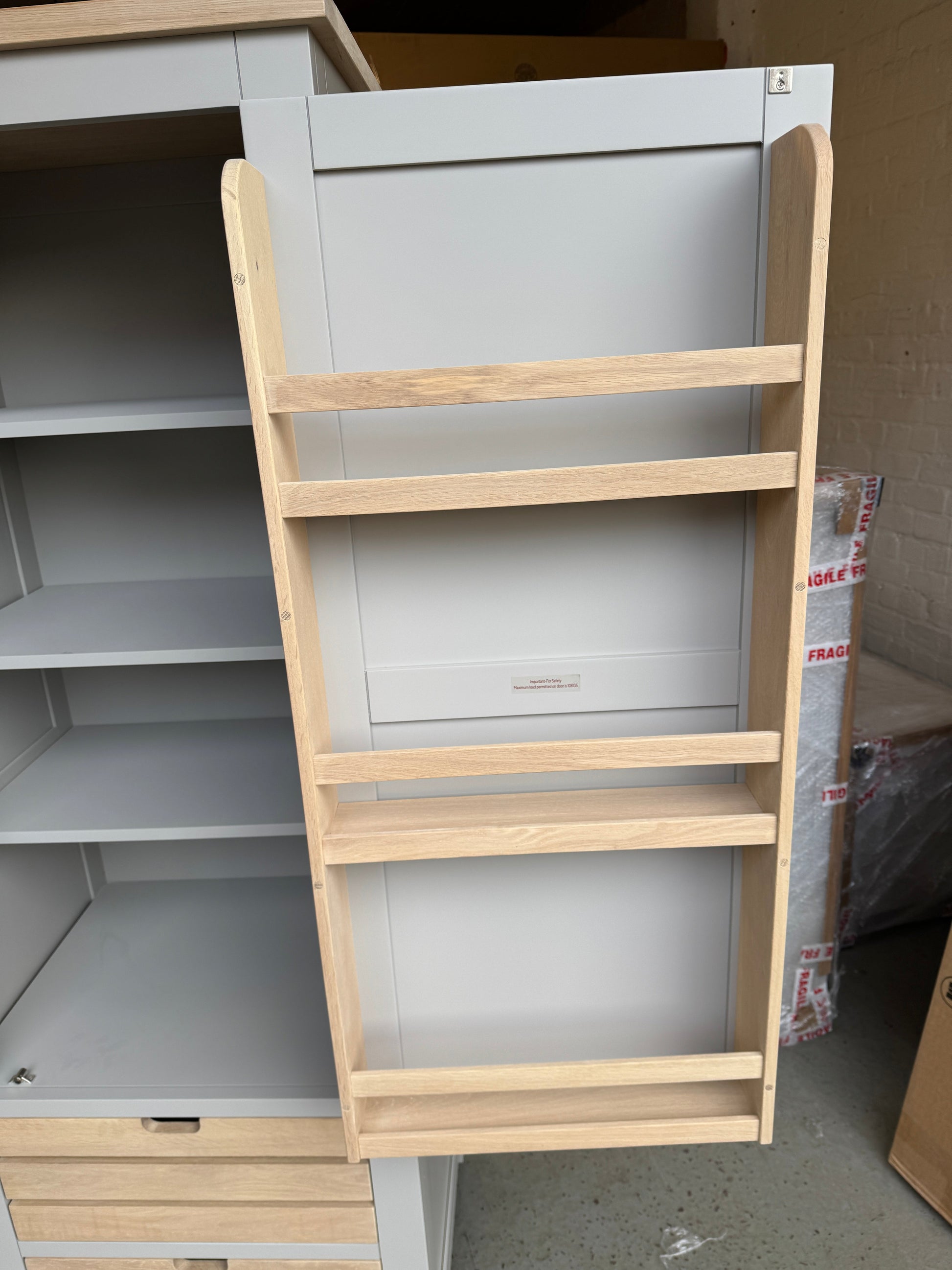 Chester Dove Grey Narrow Larder Quality Furniture Clearance Ltd