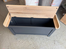Load image into Gallery viewer, Chester Charcoal Large Shoe Storage Trunk and Bench furniture delivered
