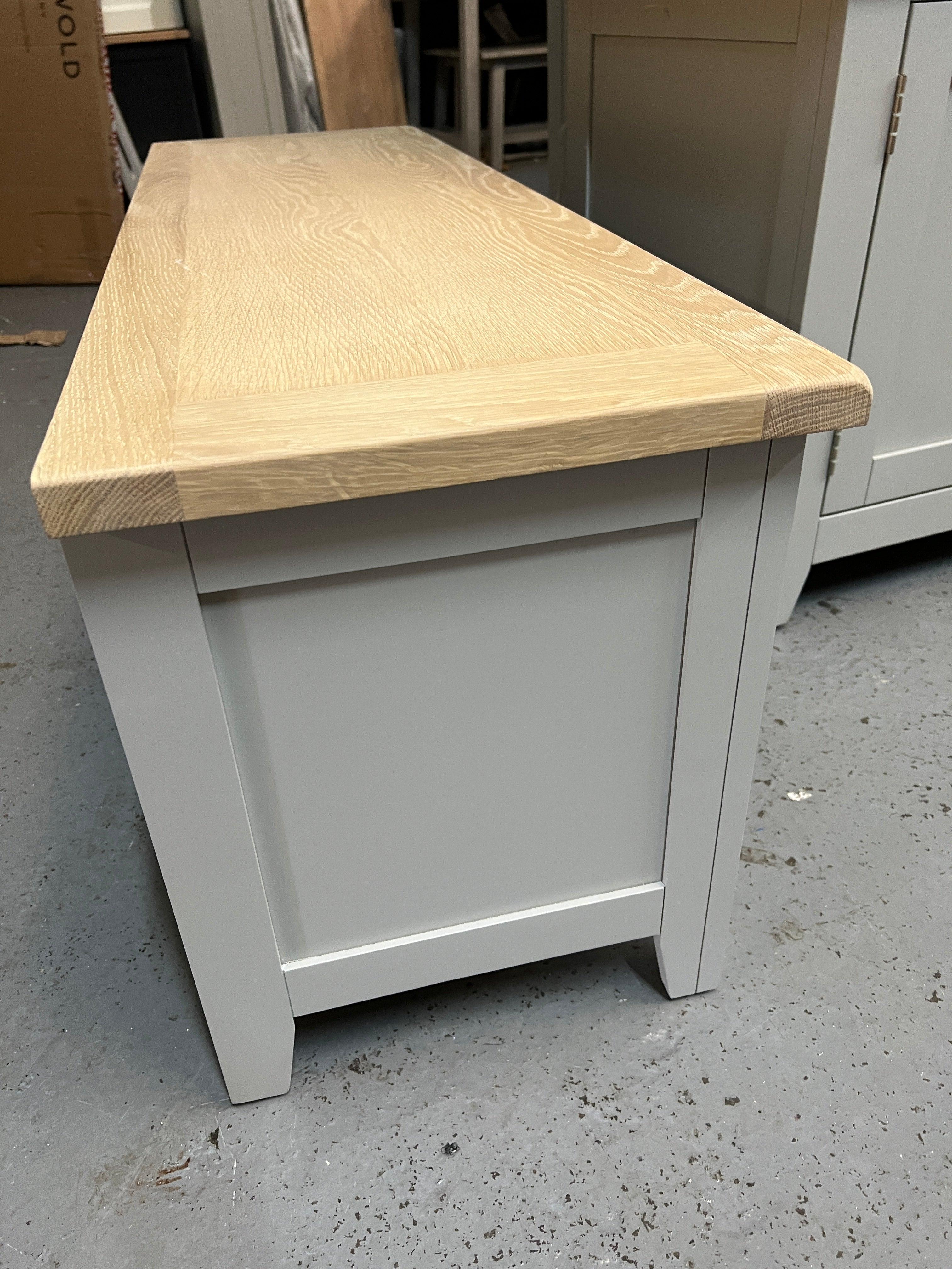 Grey Wide Blanket Box furniture delivered