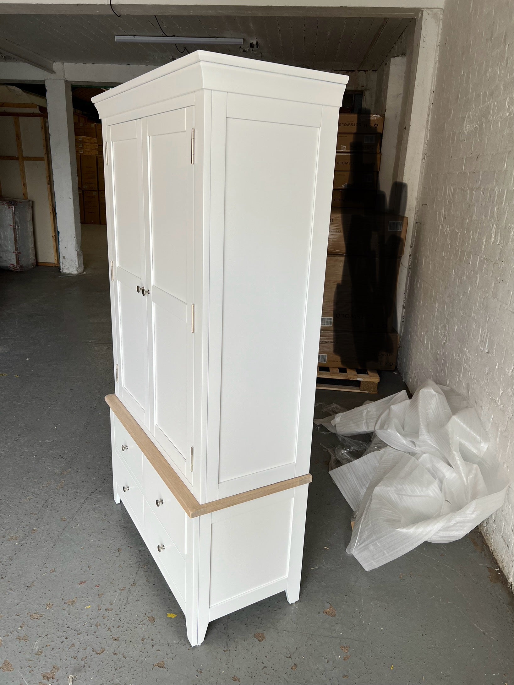 CHESTER PURE WHITE Double Larder Quality Furniture Clearance Ltd