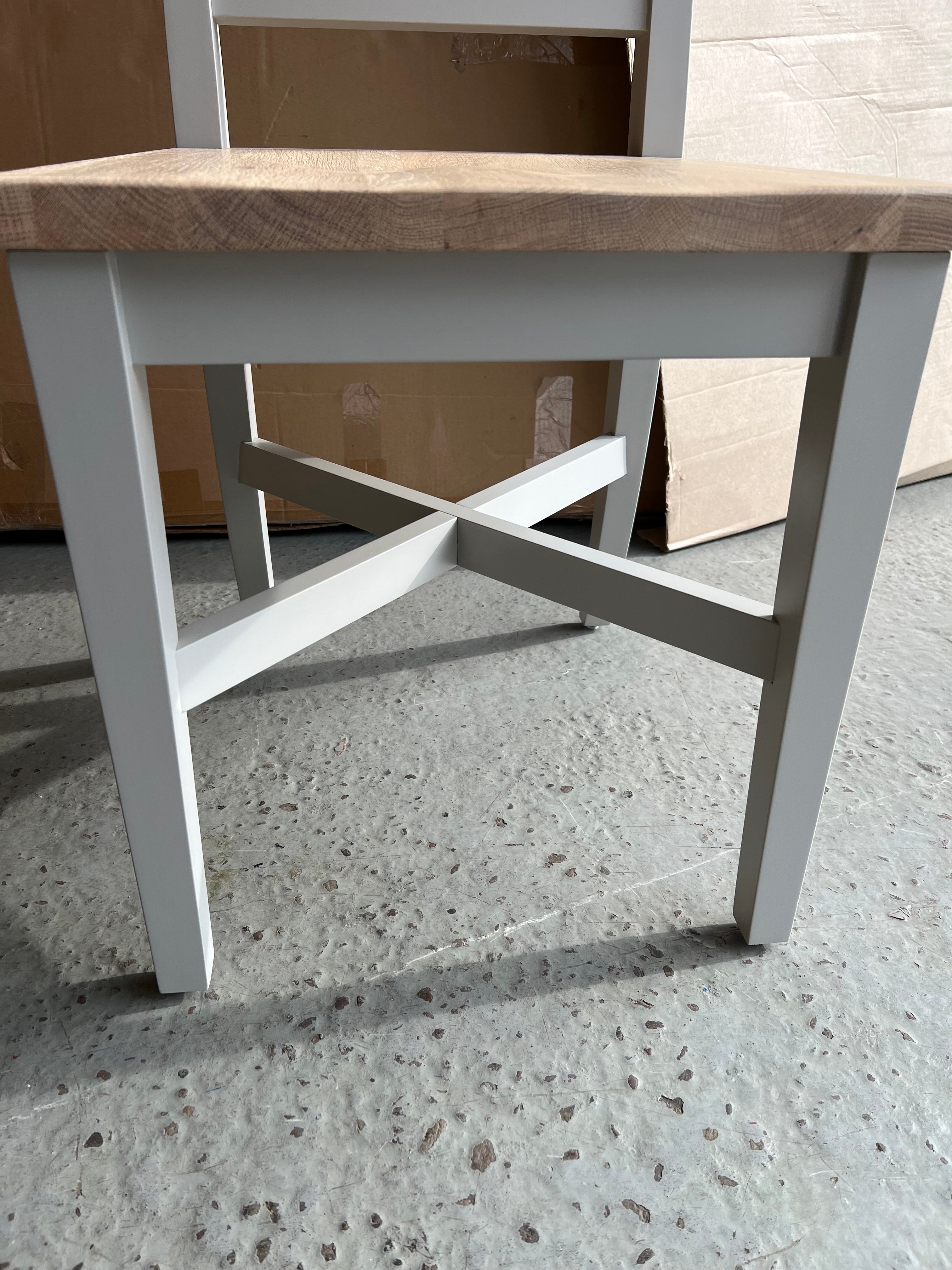 Set of 2 CHESTER DOVE GREY
Wooden Seat Dining Chair Quality Furniture Clearance Ltd