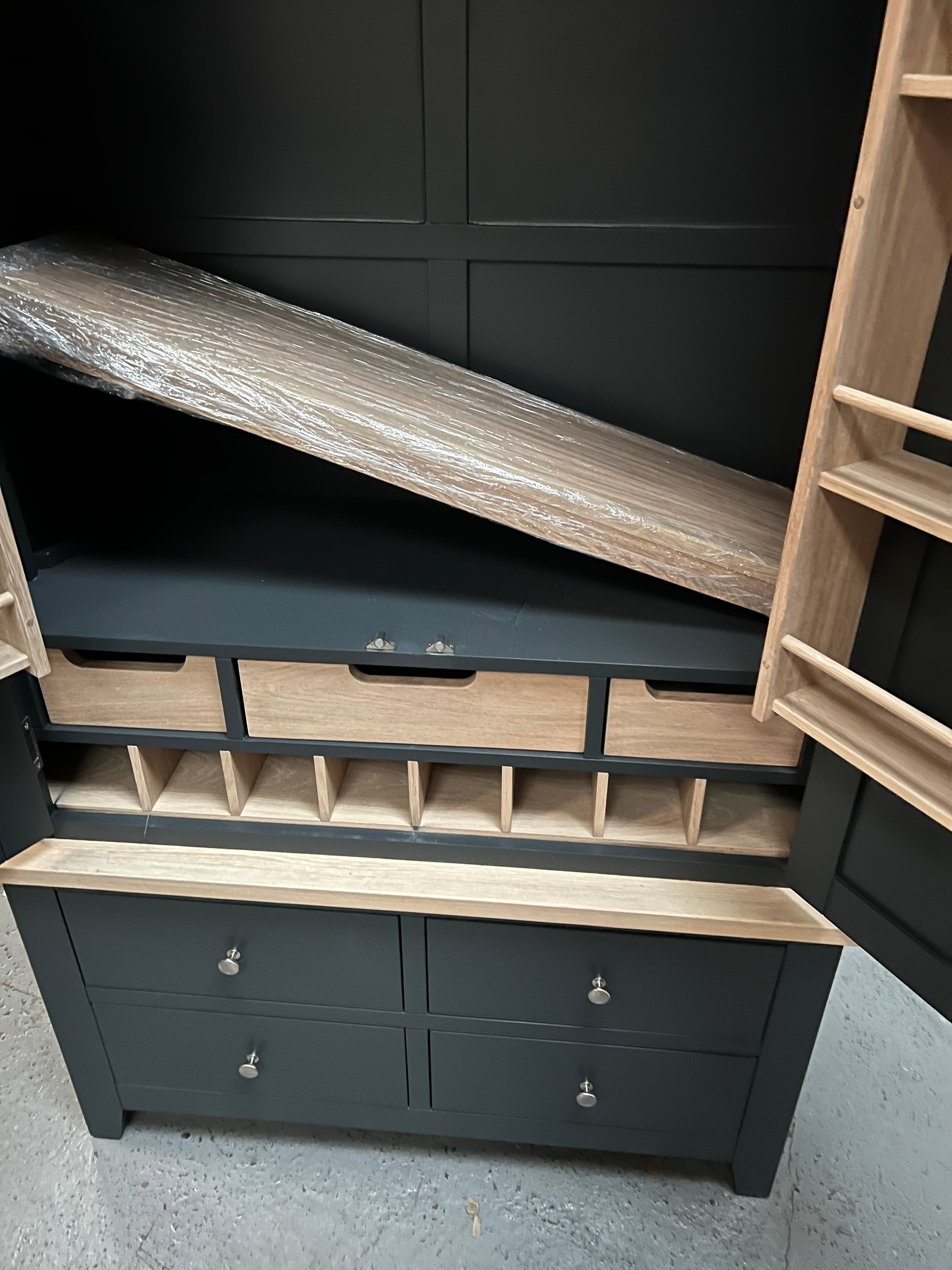Chester Charcoal double Larder furniture delivered