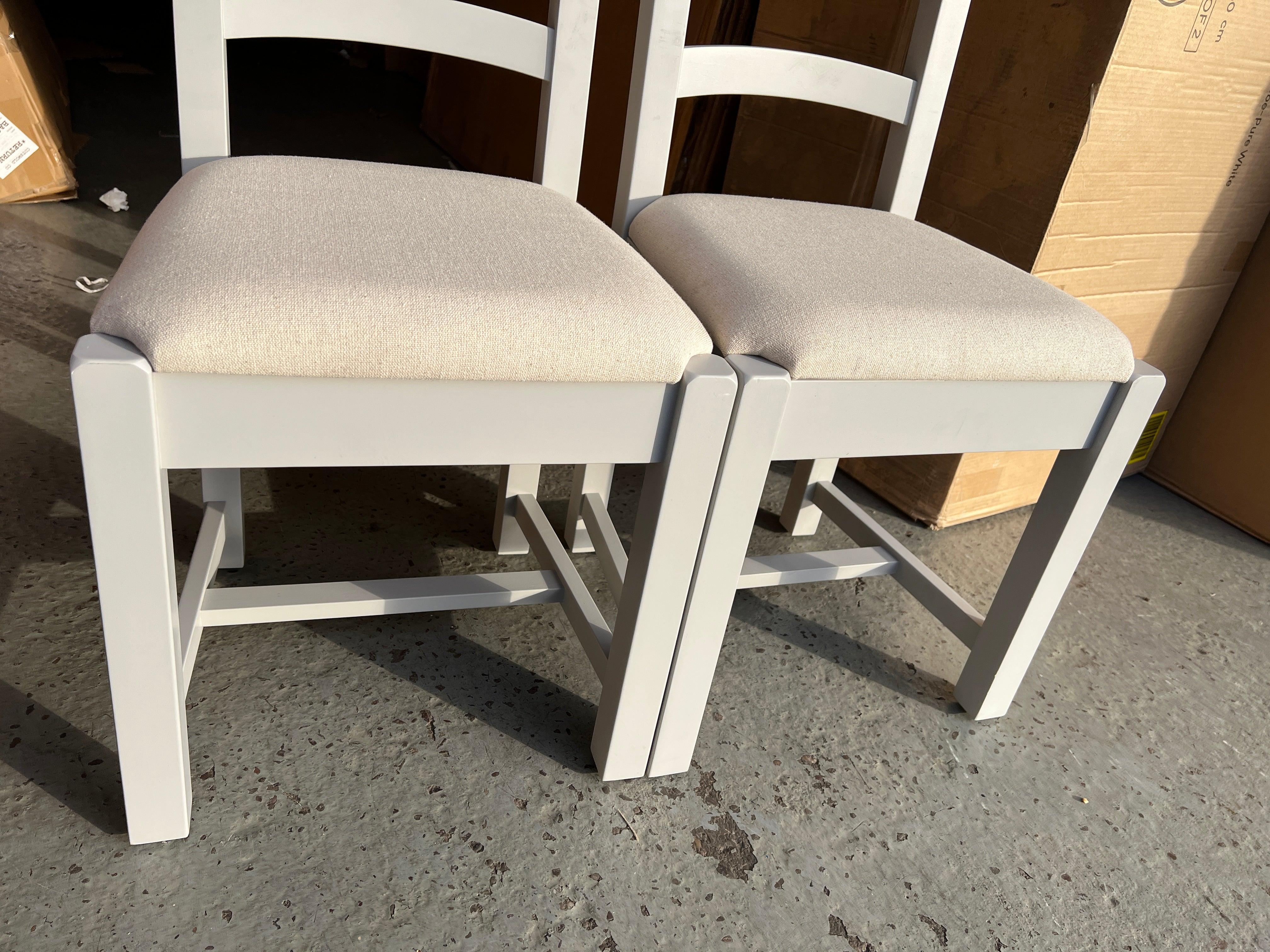 4 x CHESTER DOVE GREY
Ladderback Dining Chairs Quality Furniture Clearance Ltd