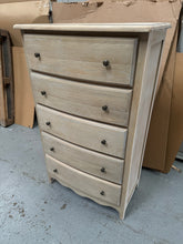 Load image into Gallery viewer, Camille Limewash Oak Tall 5 Drawer Chest Quality Furniture Clearance Ltd

