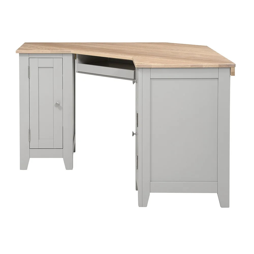 Chester Dove Grey Corner Desk furniture delivered
