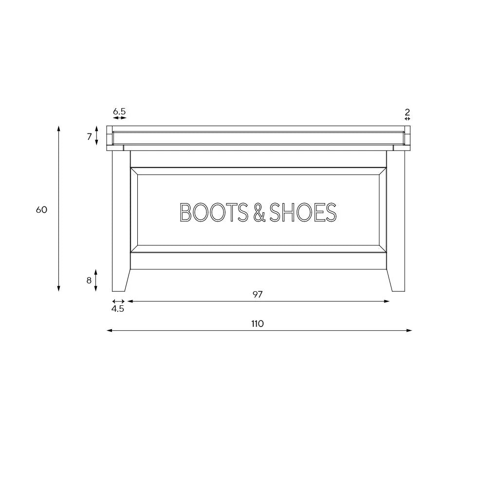 Chester Dove Grey Large Shoe Storage Trunk and Bench furniture delivered
