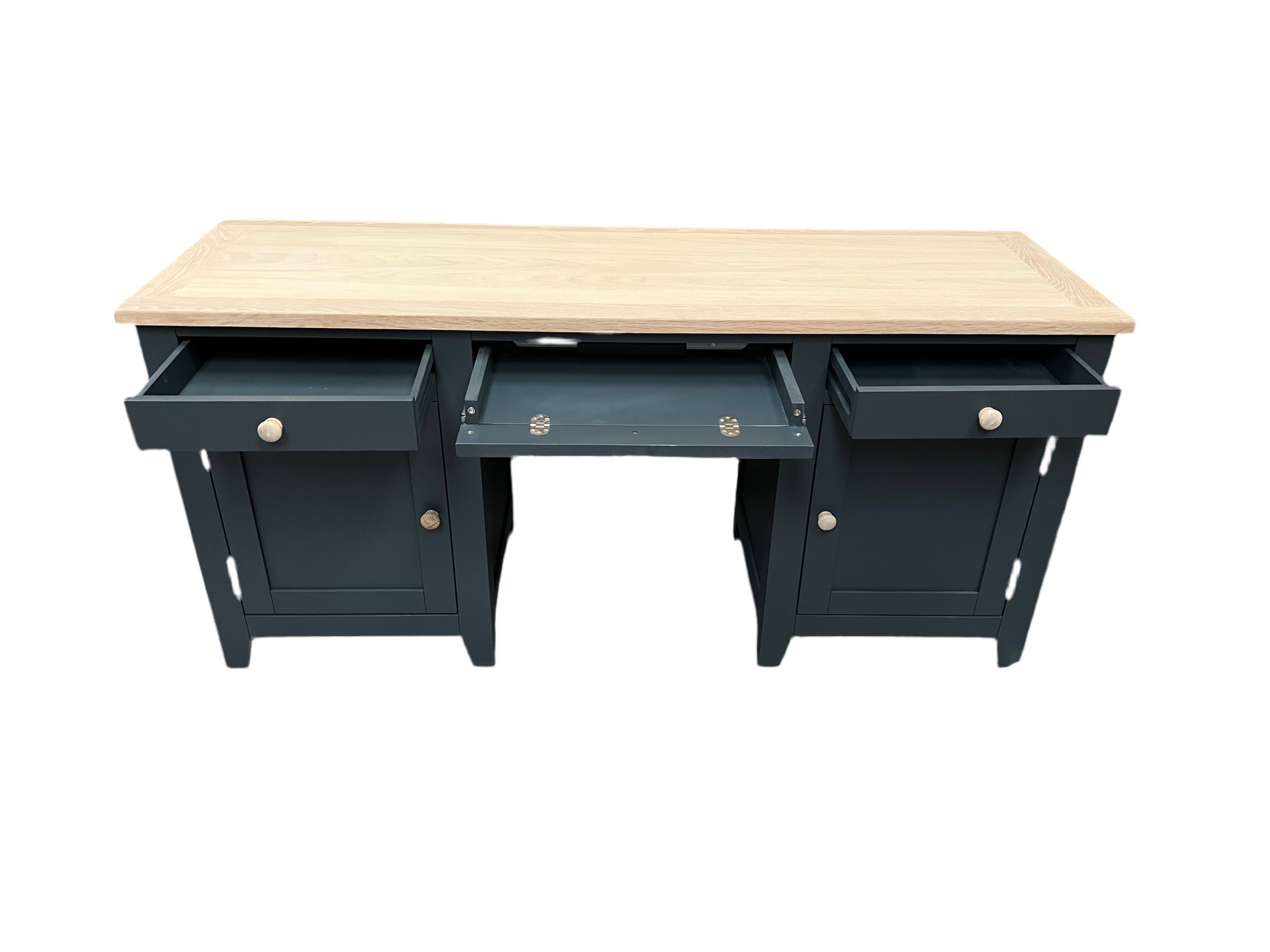 Chester Charcoal Double Pedestal Desk furniture delivered