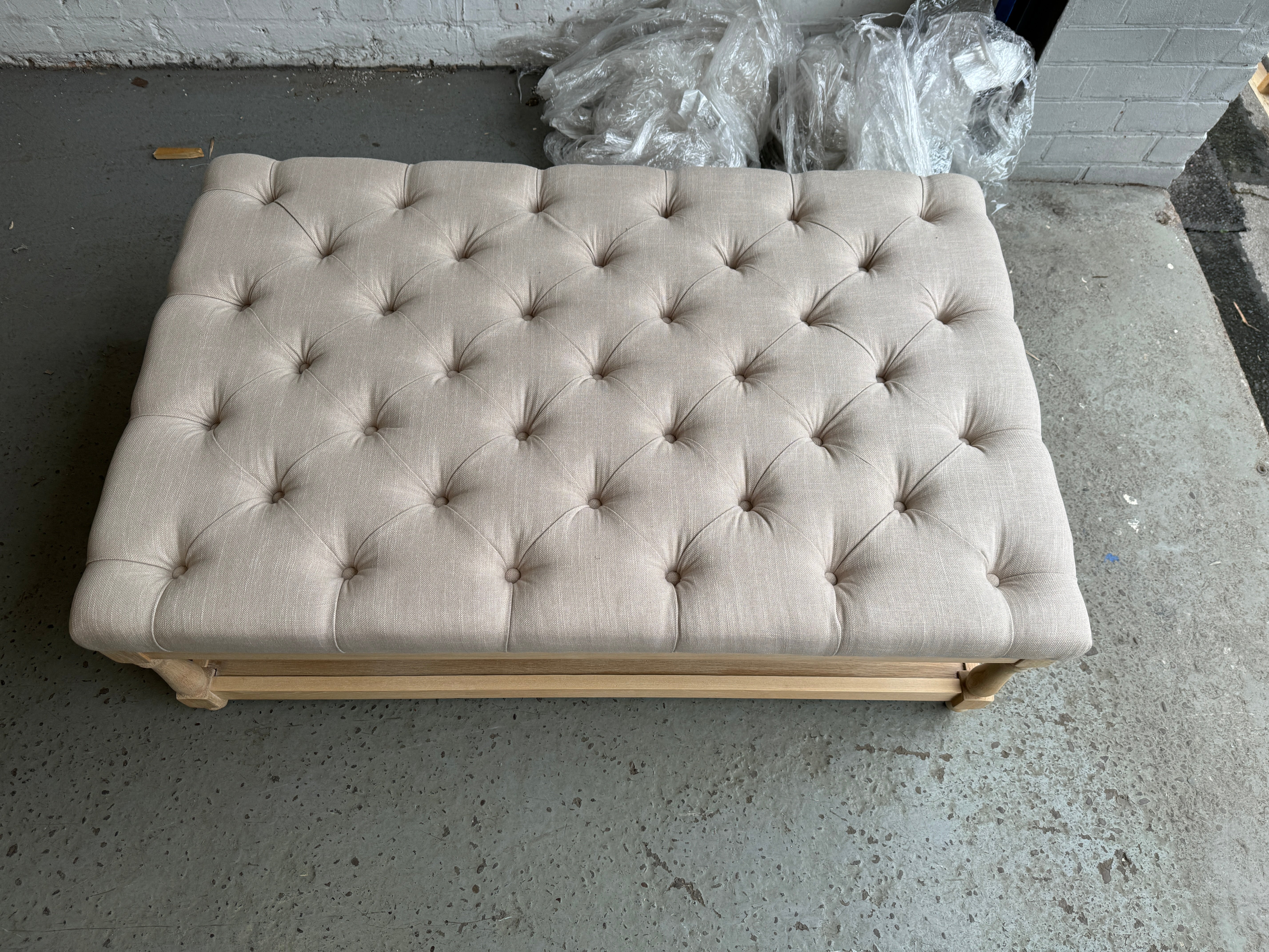 CLOVER
Rectangular Coffee Table with Shelf- Stone Linen Quality Furniture Clearance Ltd