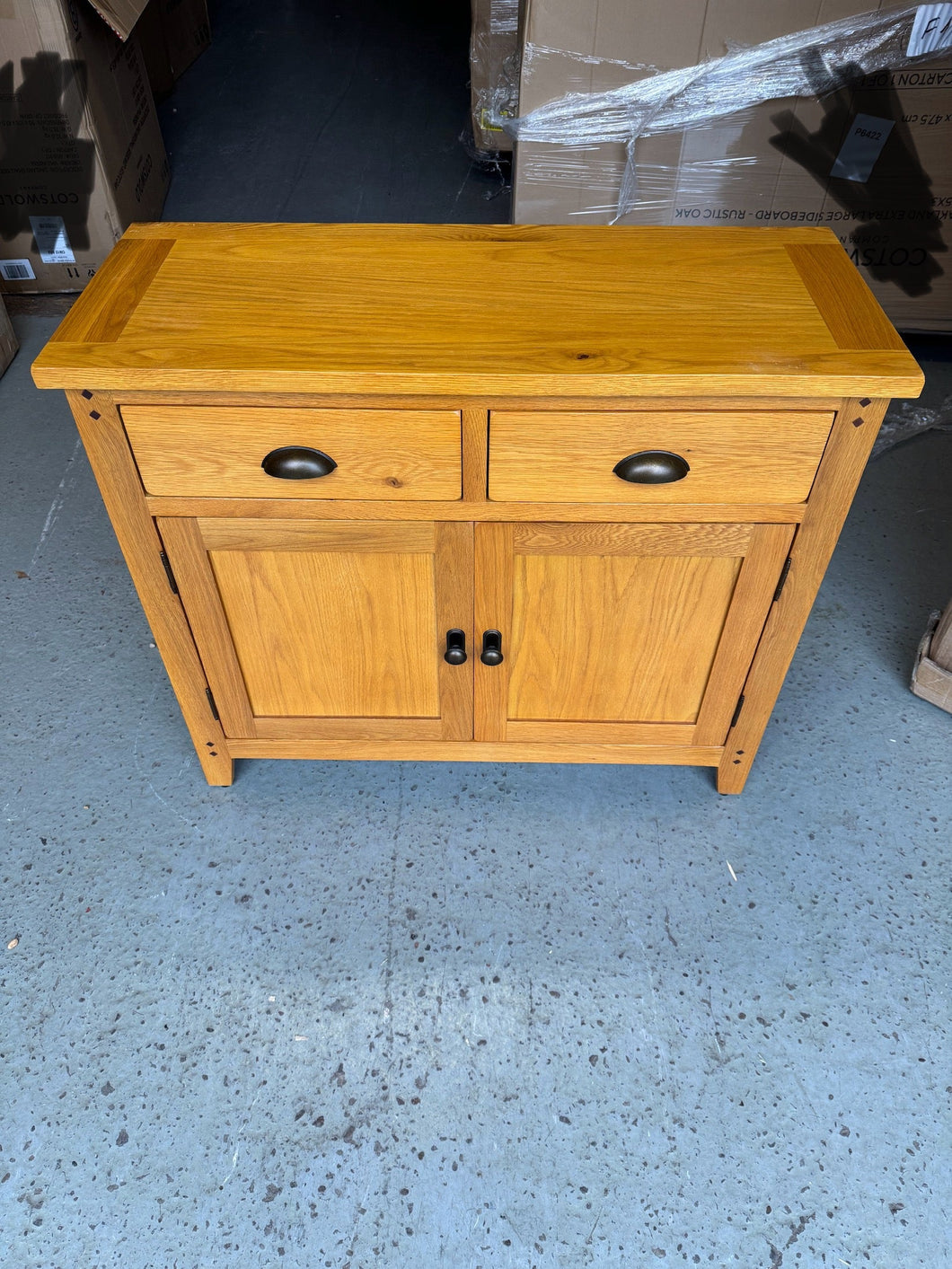 oakland rustic oak small sideboard Quality Furniture Clearance Ltd
