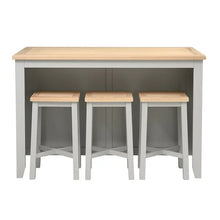 Load image into Gallery viewer, CHESTER DOVE GREY
Breakfast Bar Island and Stools Set Quality Furniture Clearance Ltd
