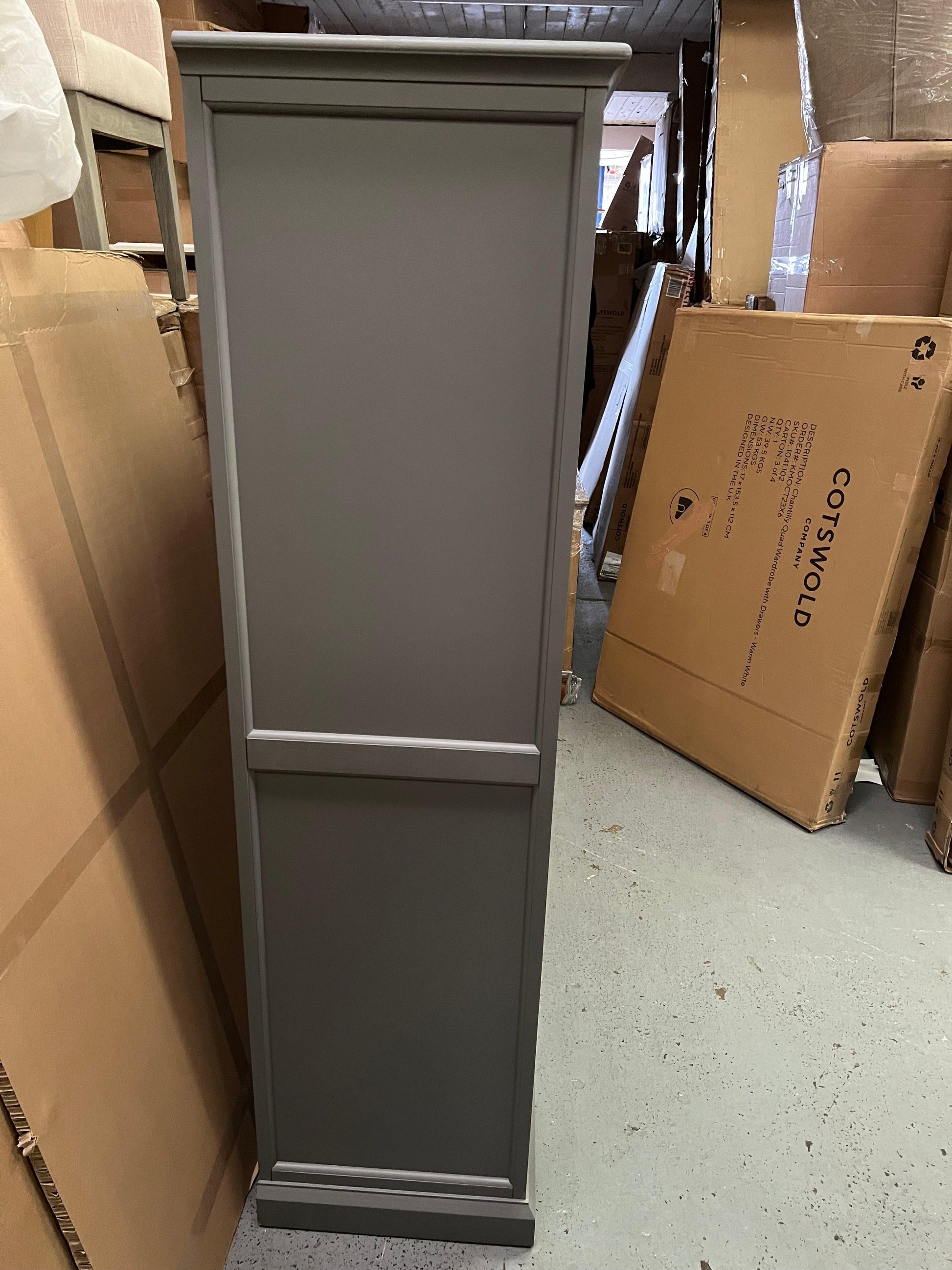 Stow Flint Grey Glazed Display Cabinet furniture delivered