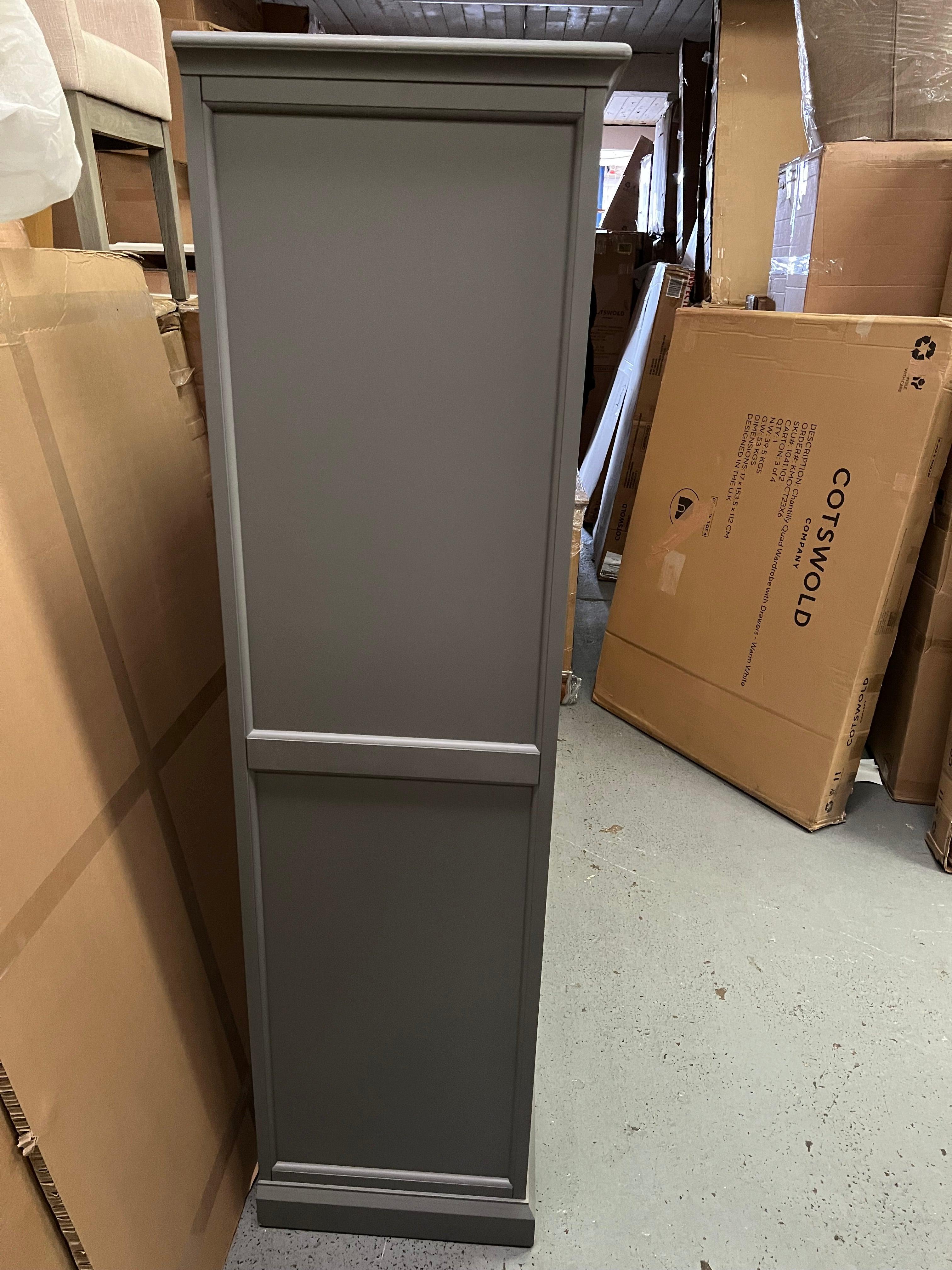 Stow Flint Grey Glazed Display Cabinet furniture delivered