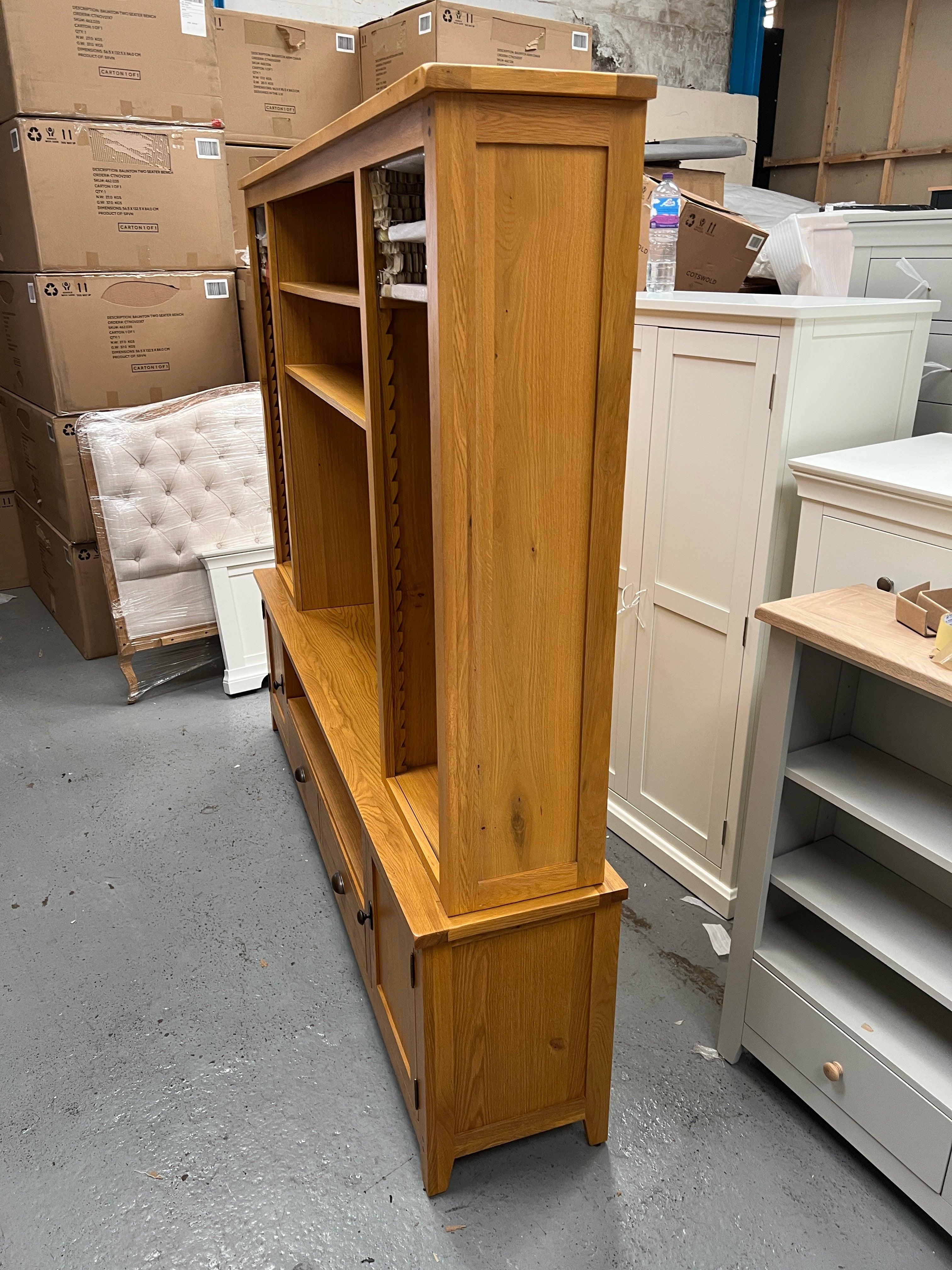 Oakland Rustic Oak TV and Media Storage Unit Quality Furniture Clearance Ltd