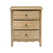 Limewash Oak 3 Drawer Bedside Tables - set of 2 furniture delivered