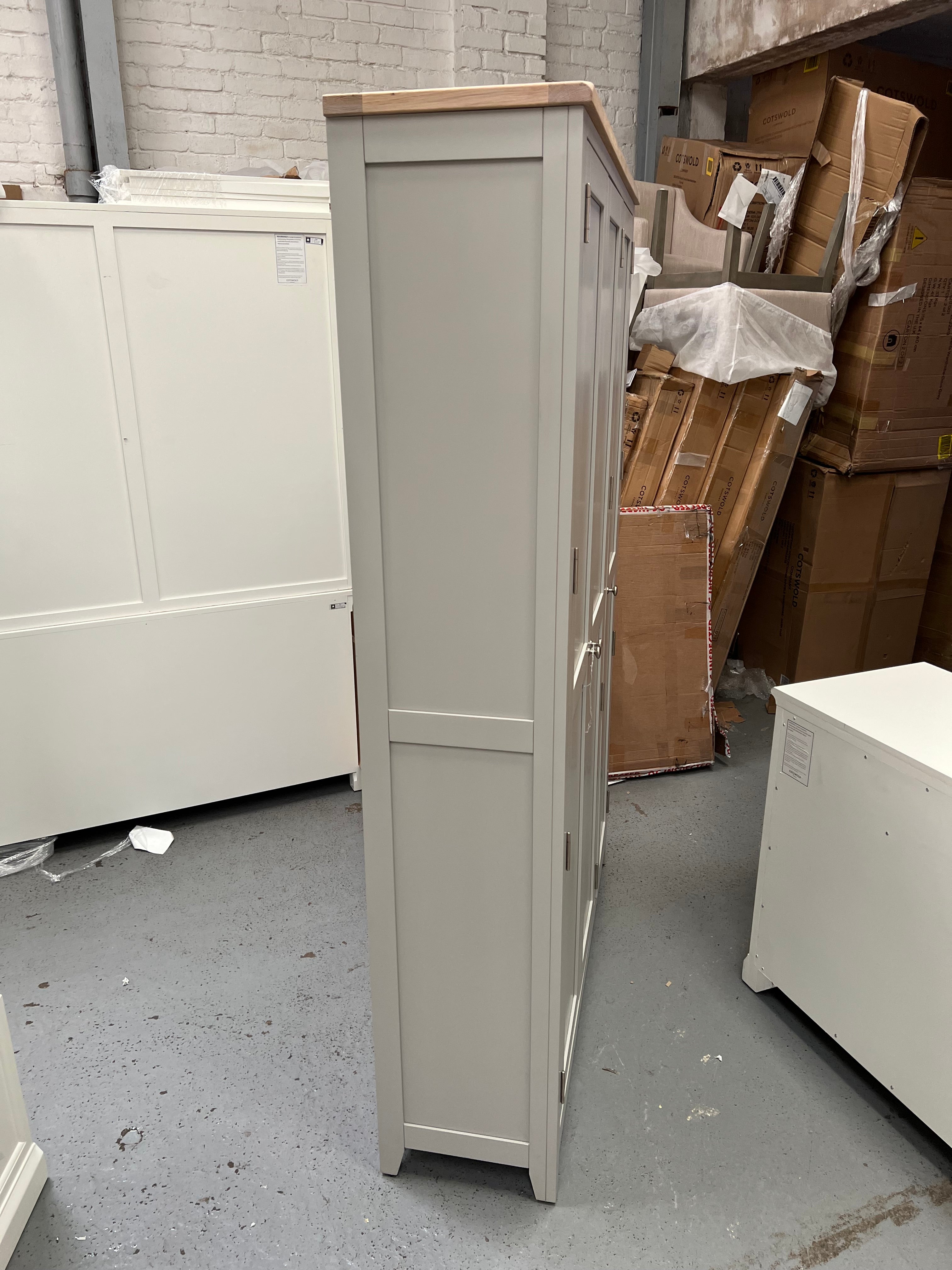 Chester Dove Grey 3 Door Hallway Cloakroom Quality Furniture Clearance Ltd