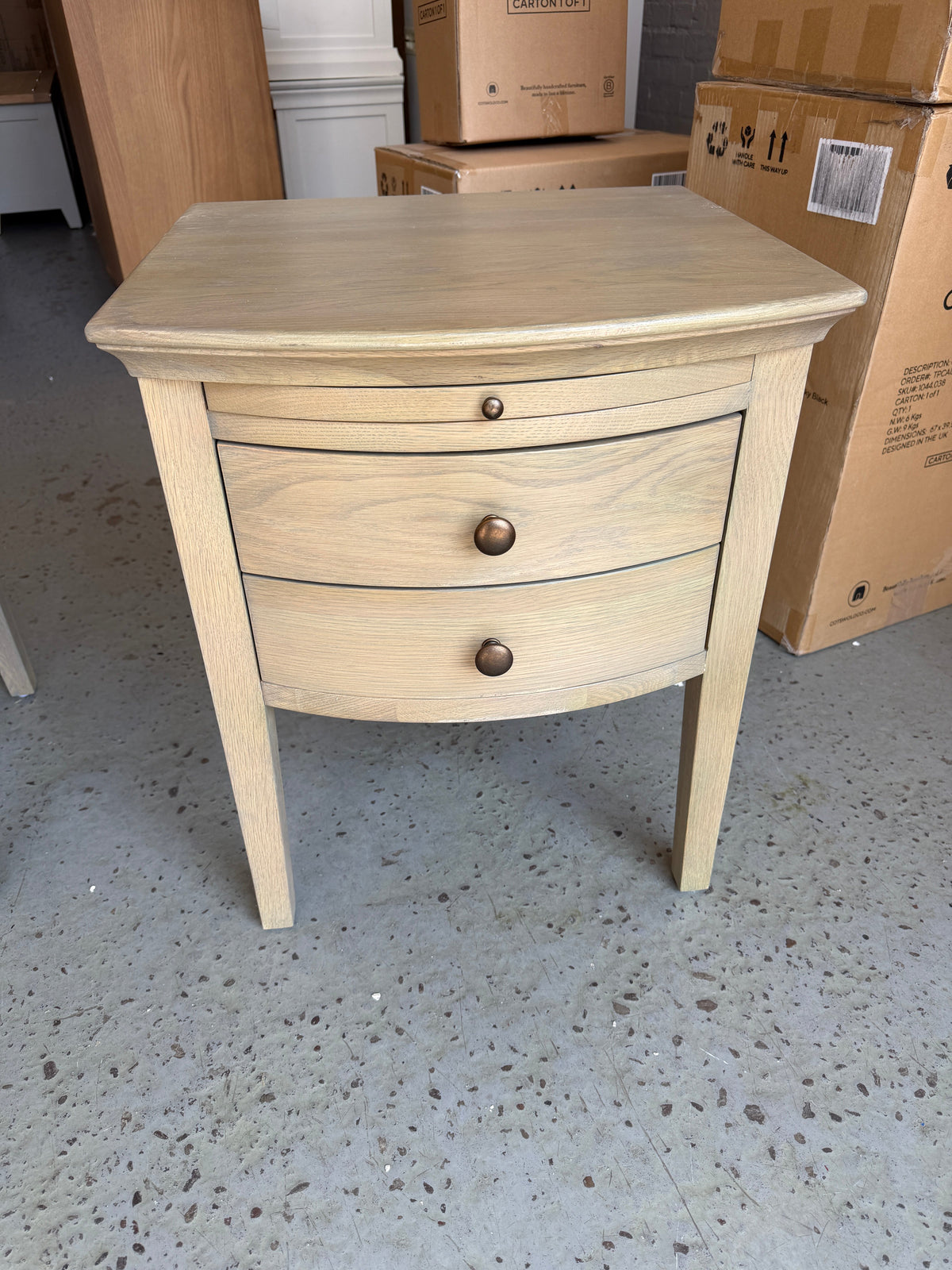 Set of 2 WINCHCOMBE SMOKED OAK 2 Drawer Bedside Tables Quality Furniture Clearance Ltd