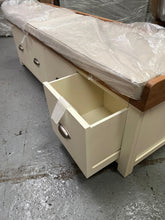Load image into Gallery viewer, SUSSEX COTSWOLD CREAM
Four Drawer Shoe Bench with Cushion Quality Furniture Clearance Ltd
