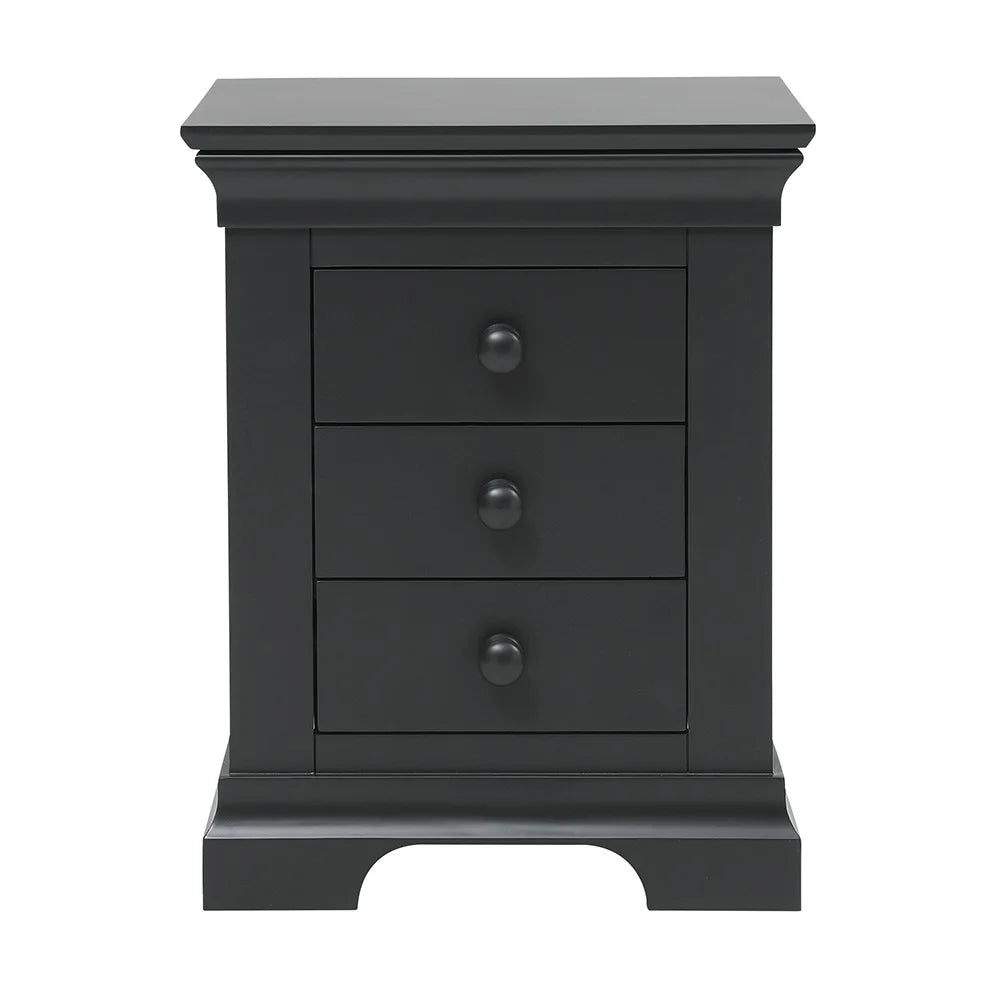 CHANTILLY DUSKY BLACK Set of 2 Bedside Tables Quality Furniture Clearance Ltd