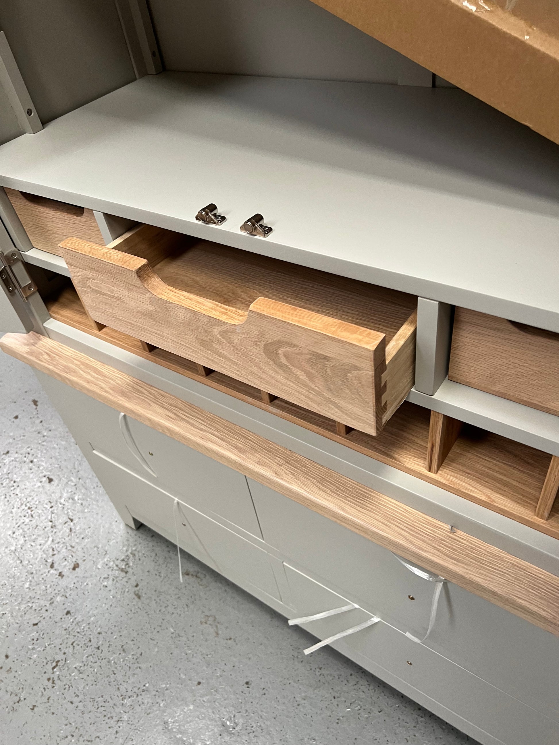 Chester Dove Grey Double Larder furniture delivered