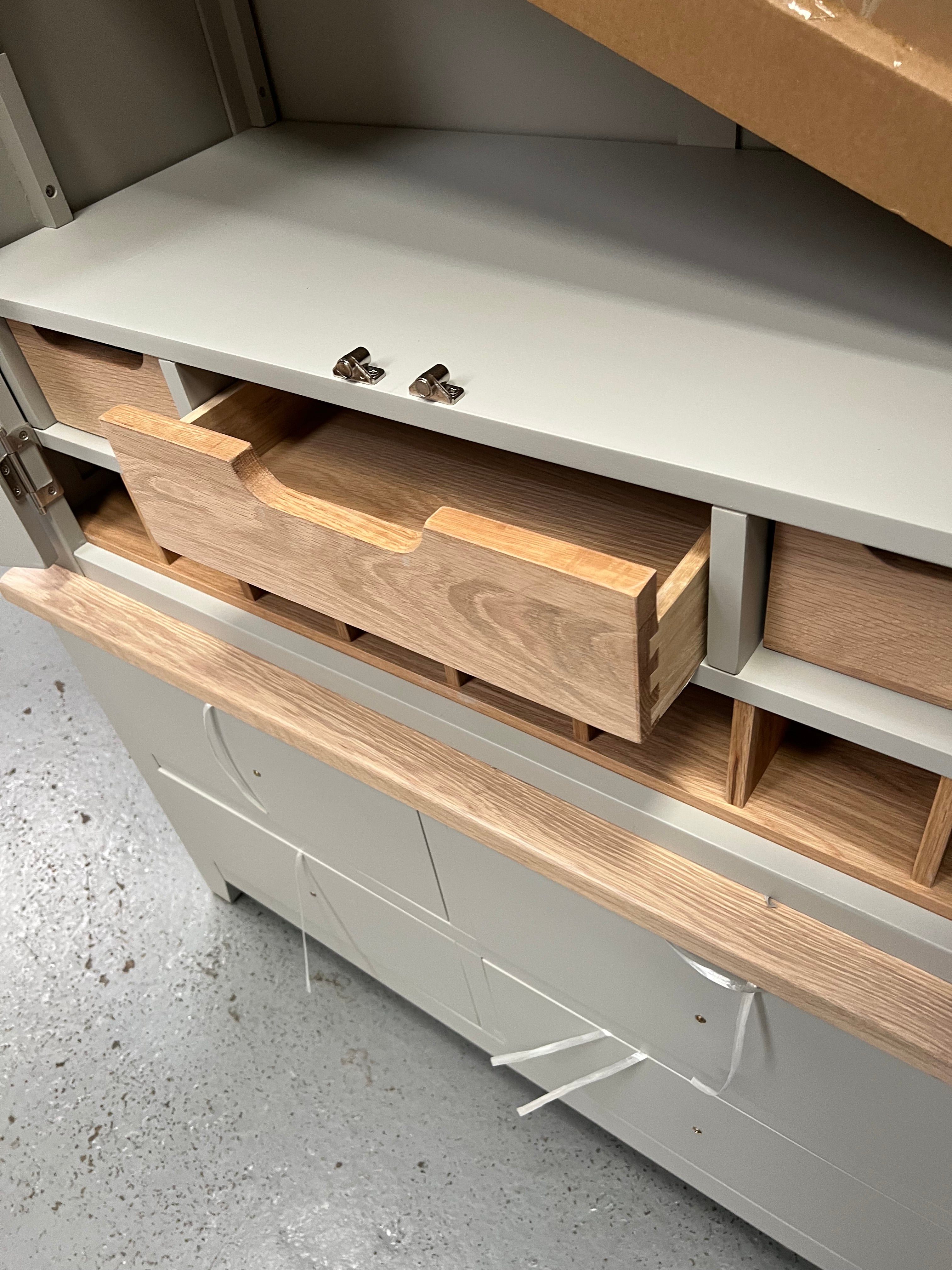 Chester Dove Grey Double Larder furniture delivered