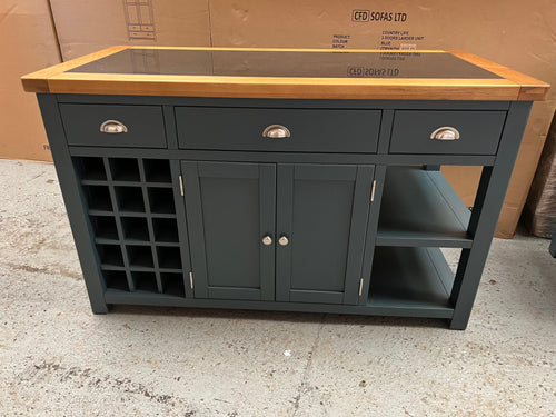 Inky Blue Large Island with Wine Rack furniture delivered