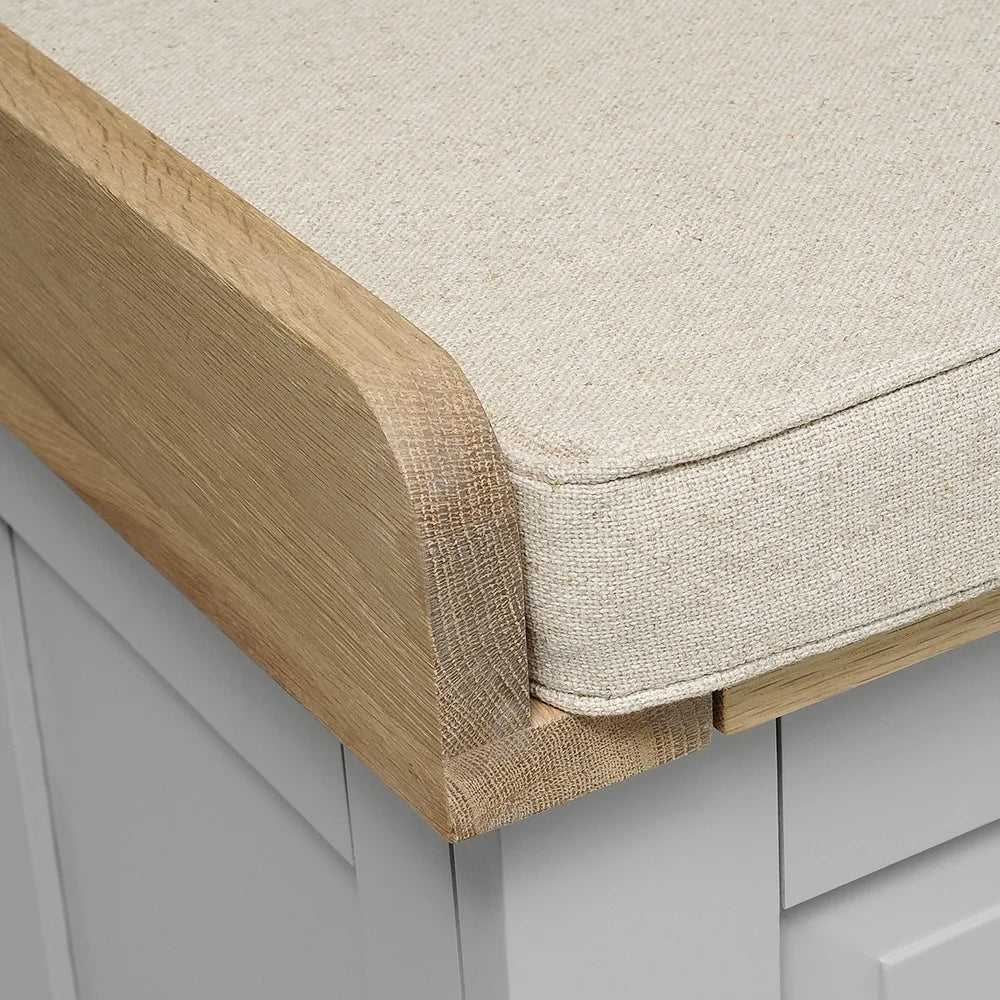 Chester Dove Grey Large Shoe Storage Trunk and Bench furniture delivered