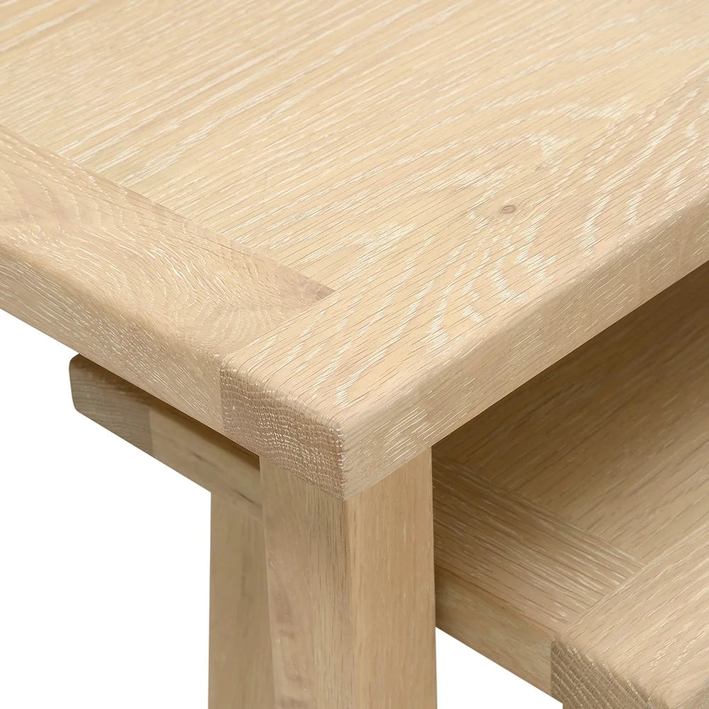 INGLESHAM WHITEWASH OAK Nest of 2 Tables Quality Furniture Clearance Ltd