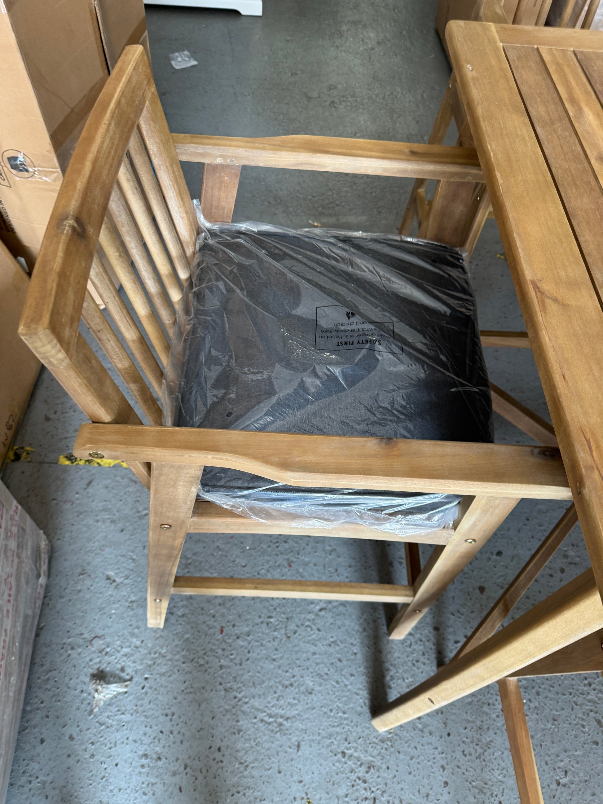 Stroud - 5 pes high bar set - Natural Finish Quality Furniture Clearance Ltd