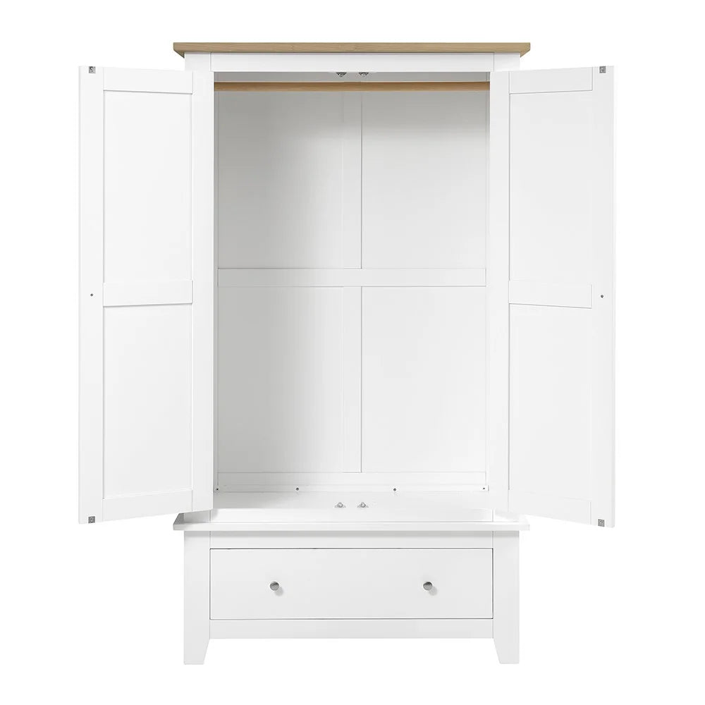 Chester Pure White Double Wardrobe furniture delivered