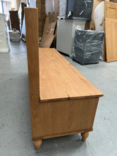 Load image into Gallery viewer, Elkstone Mellow Oak Monks Bench with Storage Quality Furniture Clearance Ltd

