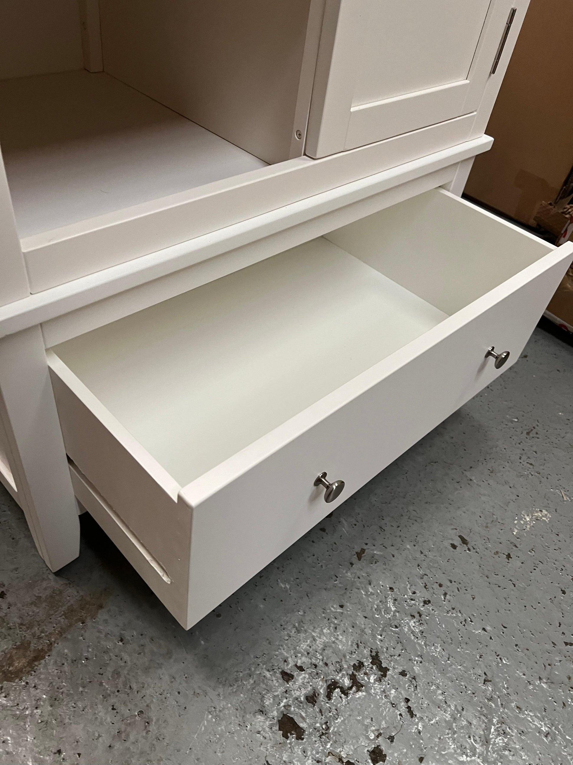 CHESTER PURE WHITE Open Petite Wardrobe Quality Furniture Clearance Ltd